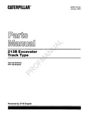 Caterpillar Cat 213B Excavator Track Type Parts Catalog Manual HEBP1743
