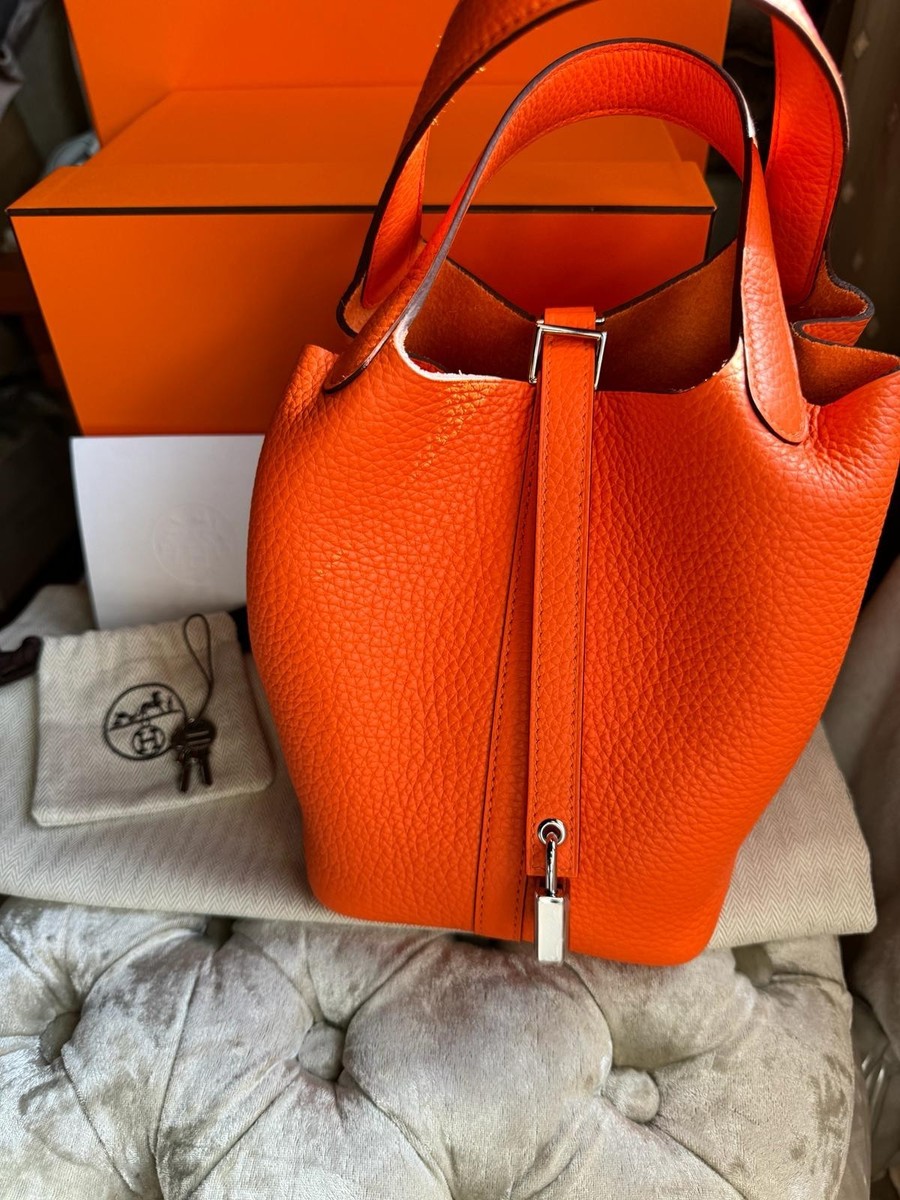 NEW Authentic Hermes Picotin Lock 18 Clemence Bull Calf Skin