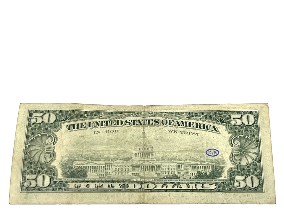 U.S. 1995 $50 FEDERAL RESERVE NOTE, CRISP, S/N B 62203136 A (#499) - Image 2 of 2