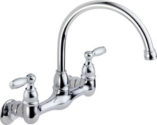 2-Handle Wall Mount Kitchen Sink Faucet, Chrome P299305LF