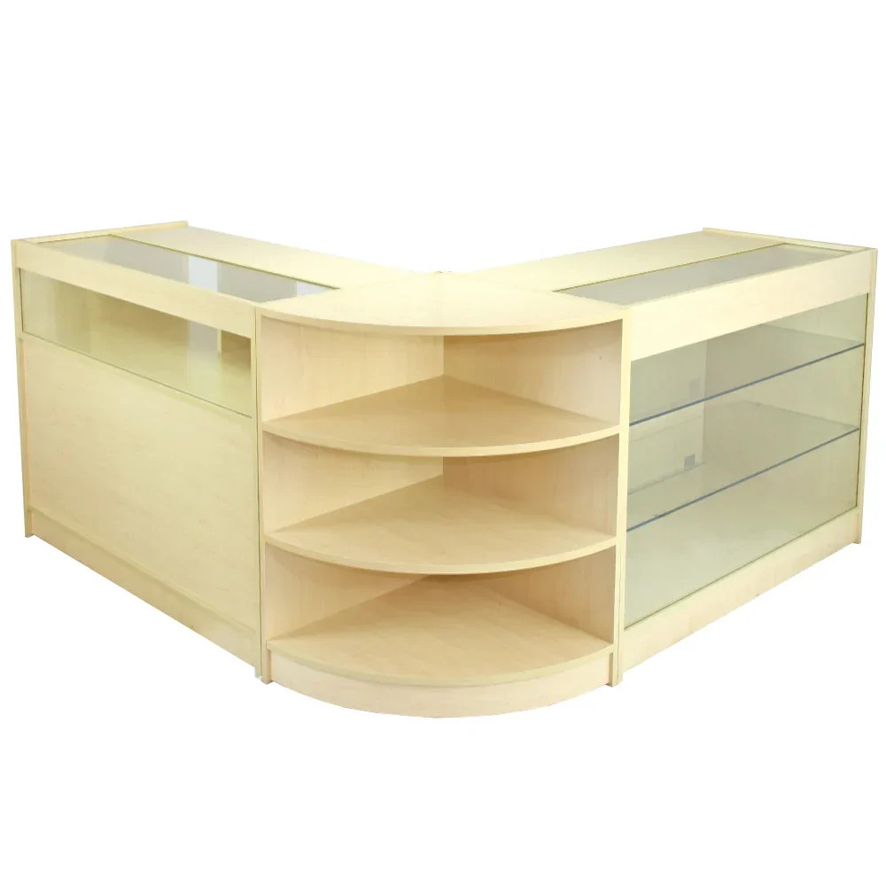 MonsterShop Retail Counter Maple Shop Display Storage Cabinets