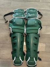 Nike Vapor Pro Catchers Leg Guards Baseball Green Black  Adult 19” PBP512-336
