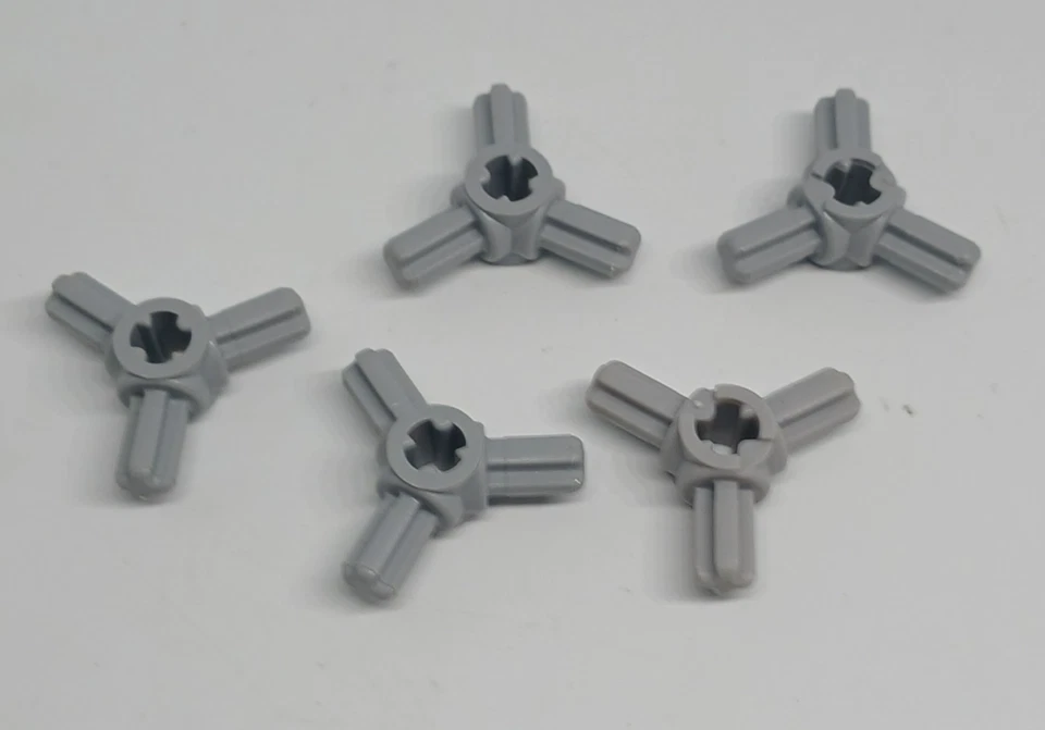 LEGO Technic : 5x Connecteur 3 axes - Réf 57585 gris - Set 10316 10247 76139 - Photo 1/1