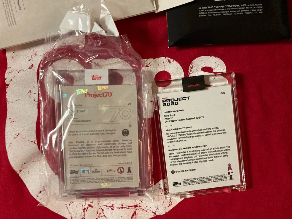 Mike Trout TOPPS PROJECT 2020 Jacob Rochester 85 PROJECT 70 Pardee #79 LOT x2 - Image 3 of 4