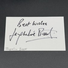 Jacqueline Bisset Signed 3x5 Index Card - Bullitt - TTM Authentic Autograph