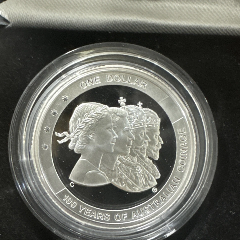 2010 AUS $1-100 Years of Australian Coinage Silver Proof Coin  - Image 3 of 4