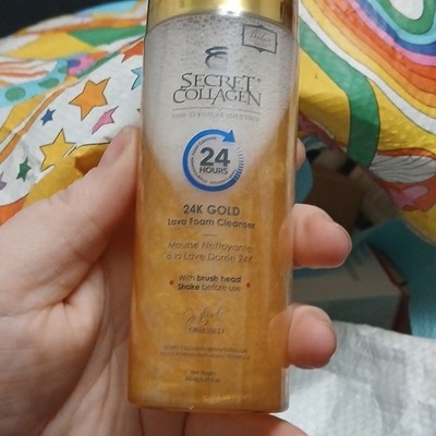 Secret Collagen 24K Gold Collagen Lava Foam Face Cleanser w/ Brush Head 50ml