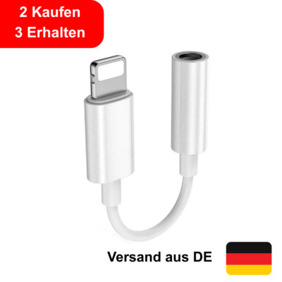 Audioadapter 3,5mm Klinke für Apple iPhone/iPad/iPod 6/7/8/X/11/12/13/14 Pro/Max