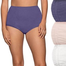 Vanity Fair Perfectly Classic Cotton 3-Pk Brief Panty Set 15320 Multi C. Sz.8/XL