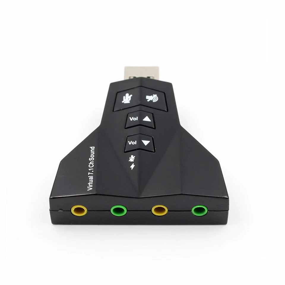 USB 2.0 To Dual 3.5mm Mini External 7.1 Channel Virtual Audio Sound Card Adapter - Image 3 of 4