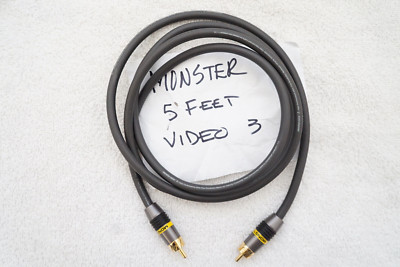 Monster Cable Video3 Video 3 High Resolution Interconnect Gold Turbine Plugs 5FT