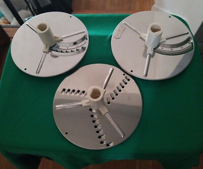 SUNBEAM 14031 HEAVY DUTY FOOD PROCESSOR SLICE SHRED BLADE DISC LOT OF 3