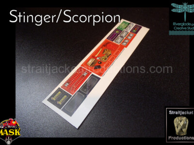 MASKE M.A.S.K. Stinger Skorpion Ultimatives Upgrade Individueller Aufkleber Label Decal Kit 