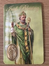 St Patrick. Irish Blessing Prayer Card.... Wallet / Purse Size Freepost