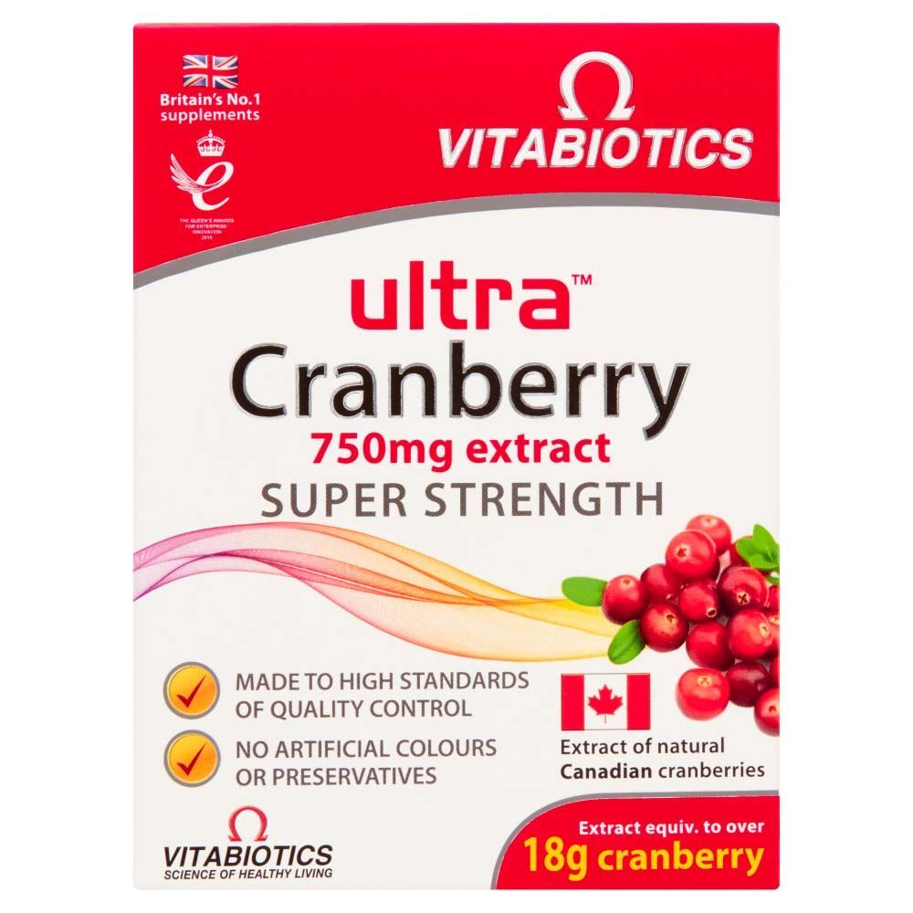 2x Vitabiotics Ultra Cranberry 750mg Extract Super Strength 30 Tablets - Image 9