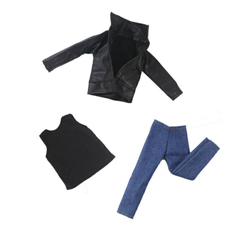1/6 Boy Doll Clothes For Doll Wear Leather Coat Shirt Trousers For 11.5" Doll