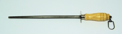 Lamson Honing Rod, Metal Hoop for Hanging, Wooden Handle, USA, 19''' OAL