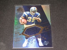 STEVEN JACKSON RAMS STAR LEGEND AUTHENTIC EVENT GAME USED JERSEY FOOTBALL CARD