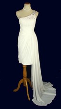 NWT Shimmer by Bari Jay Ivory $400 Size 2 Prom Formal Long Dress Gown Mermaid