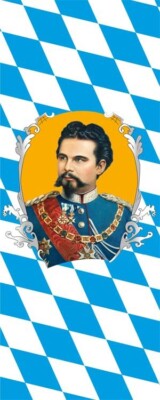 Fahne Flagge Deutschland Bayern K&ouml;nig Ludwig - 90 X 150 Cm Hissflagge