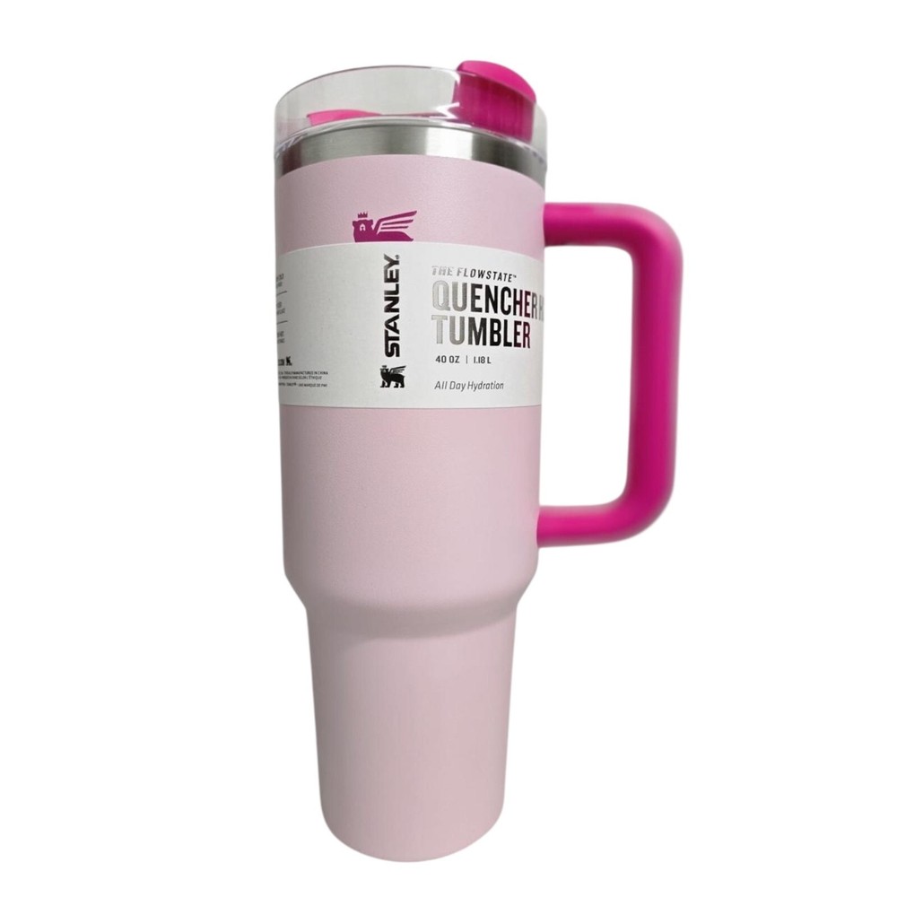 Stainless Steel Tumbler with Straw H2O Flowstate Quencher Flamingo Travel Mug