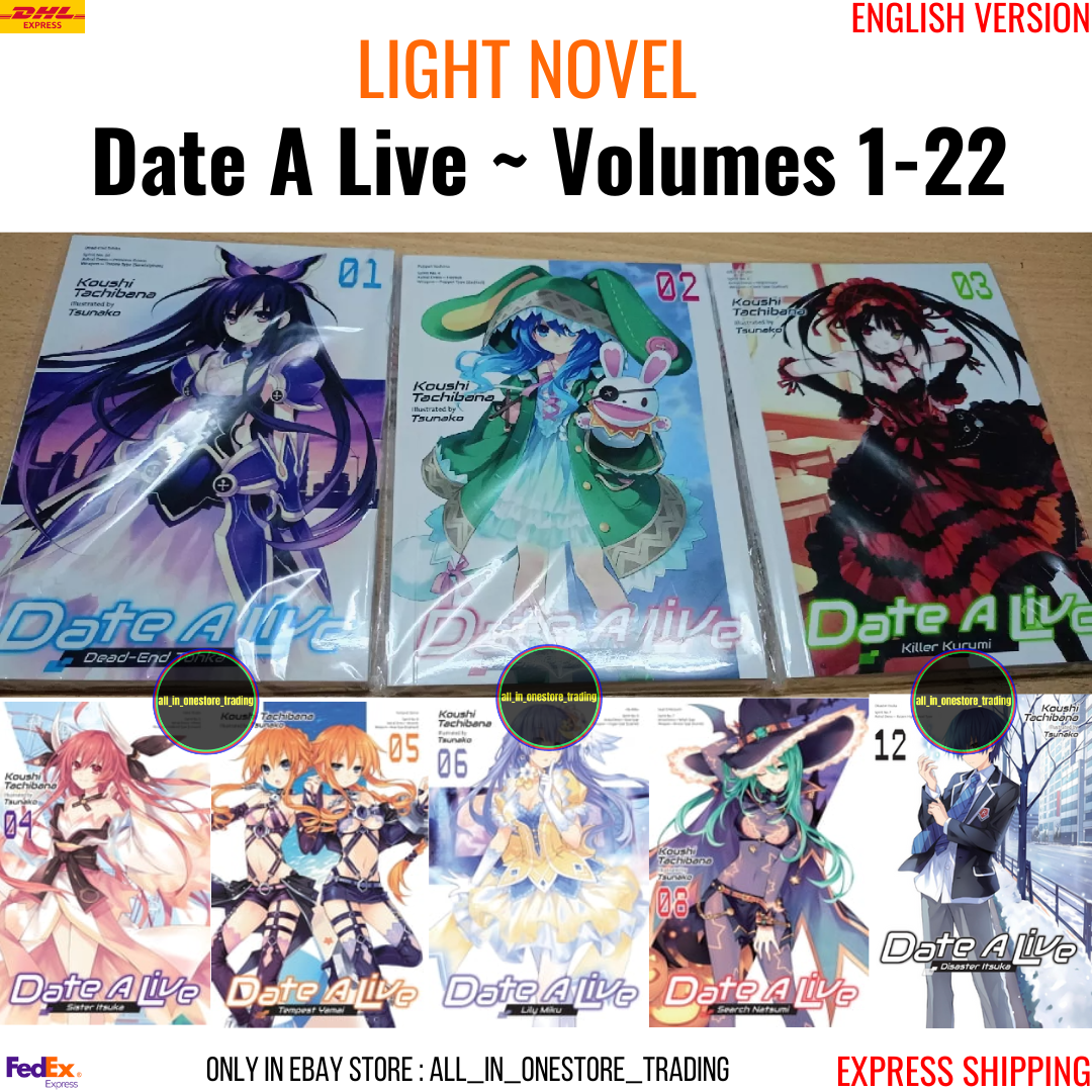 Date A Live Full Set Volume 1-22 by Koushi Tachibana Light Novel