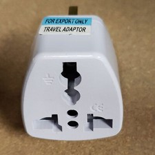 Lot of Travel Plug Adaptor 3 pin Flat AU/US/UK/EU to UK Adapter