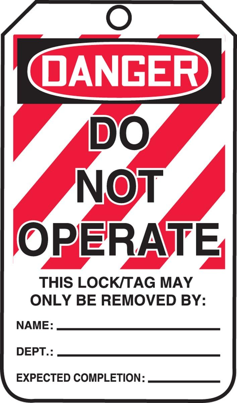 Lockout Tags, Pack of 25, Do Not Operate, US Made OSHA Compliant Tags ...