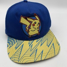 Pokemon Pikachu Hat Adjustable Snapback Youth One Size Blue