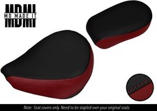 FITS YAMAHA XVS 650 CLASSIC V STAR CUSTOM VINYL SEAT COVER SET BLACK & DARK RED