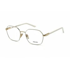 PRADA VPR 55Y LFB-1O1 Talc / Pale Gold Frame 53 mm Women's Eyeglasses 