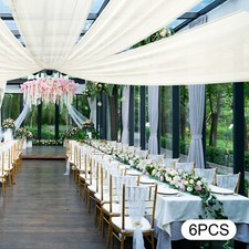 Modern Chiffon Ceiling Drapes - 6 Panels 5  15 ft for Weddings  Parties