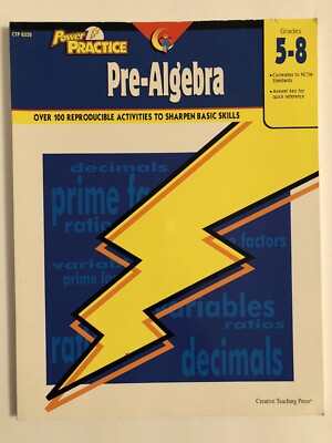 Power Practice Series: ''Pre-Algebra'' Grade 5-8 (2004) Answer Key - unused