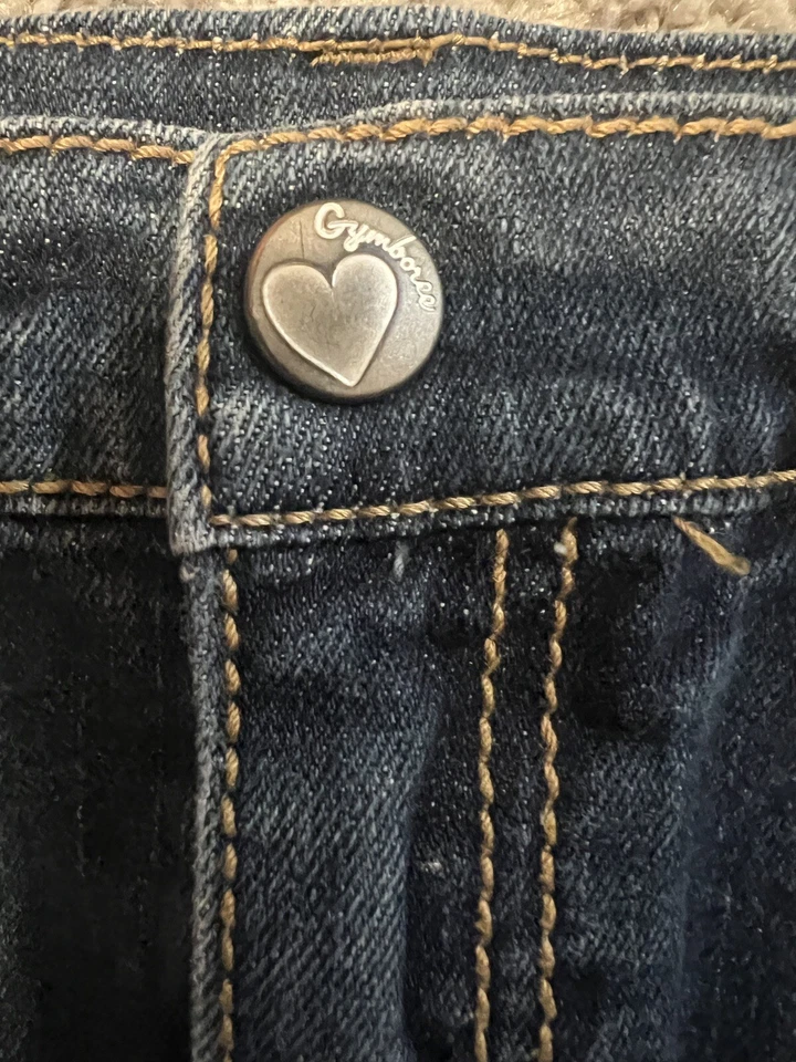 Falda Jean Gymboree Niñas Azul Oscuro Denim Embellecida Cintura Ajustable Talla 12 Foto 3 de 4