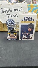 NIB 2021 OMAR NARVAEZ MILWAUKEE BREWERS BOBBLEHEAD SGA REMOVABLE MASK 7/24/22