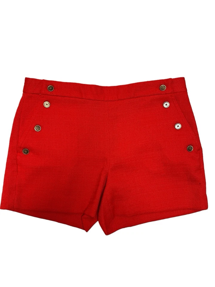 Pantalones cortos de vestir para mujer Banana Republic naranja neón brillante talla 4 Foto 4 de 4