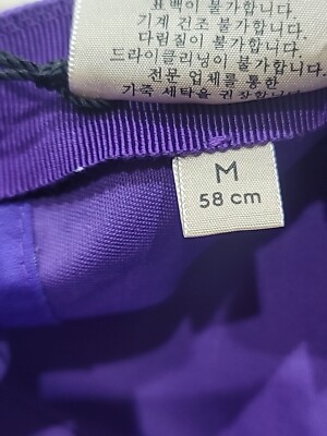 Gucci Purple Hat Baseball Cap size M 58cm Unisex White Logo 100th