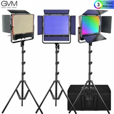 DHL GVM 50SM Double Sided Video Panel 3-Light Kit Bi-color RGB LED Video Light