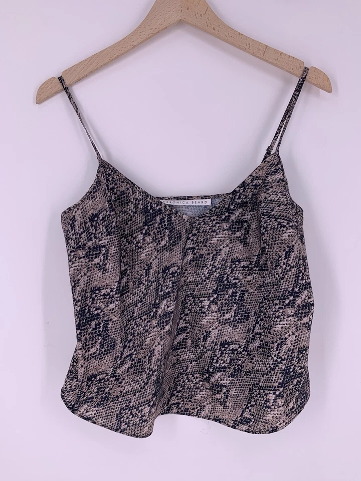 Veronica Beard Lowell Snake Print Silk Blouse With Camisole Size 0 Lightweight - Image 3 of 4
