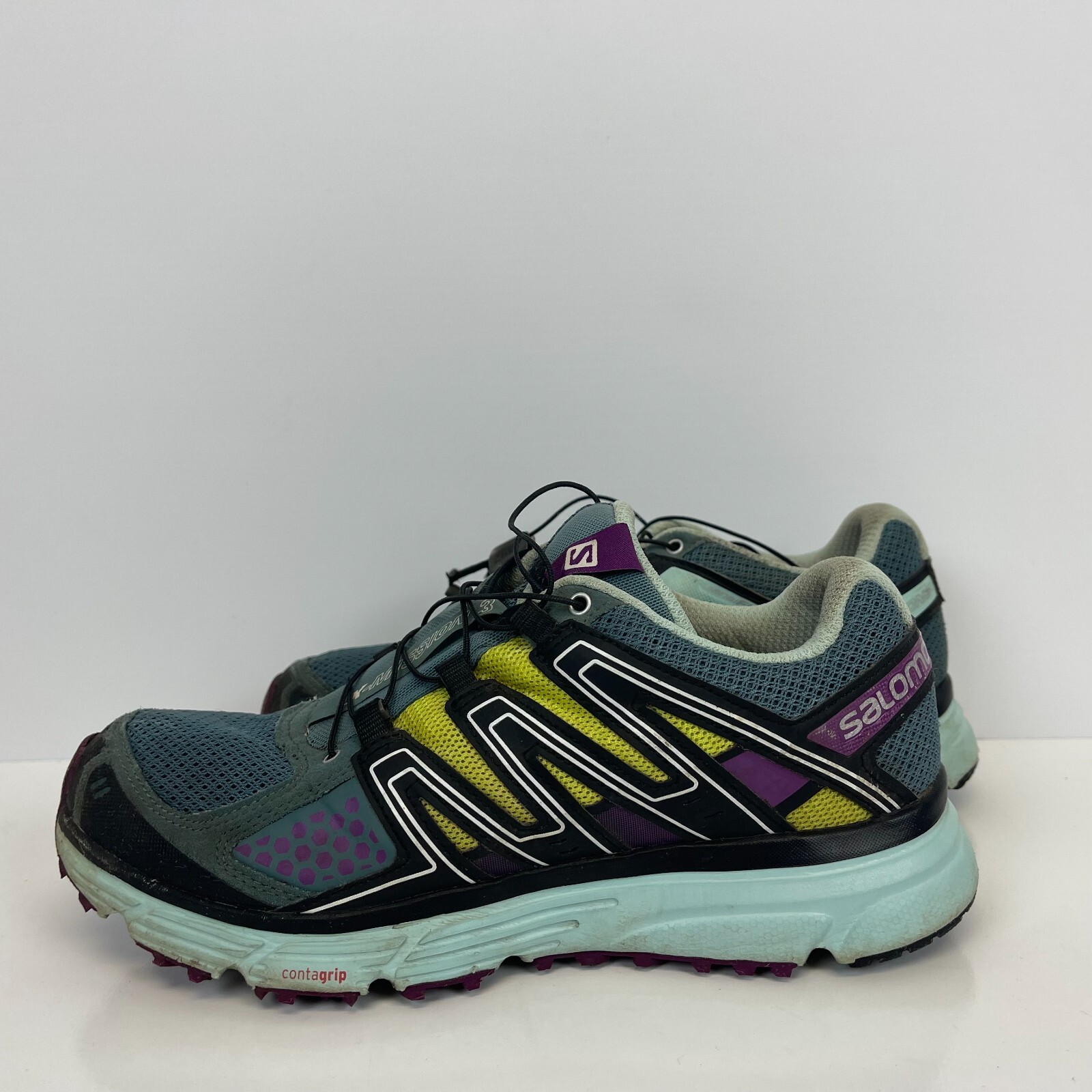 Salomon X Mission 3 scarpe da trail running blu nero giallo da donna taglia 8