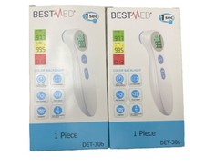 Lot of 2 - BESTMED - 1 Second Infrared Non Contact Thermometer Forehead DET-306