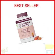 SmartyPants Women's Multivitamin Gummies: Omega 3 Fish Oil (EPA/DHA), Methylfola