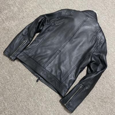 Burberry Black Label Lamb Leather Jacket Single Rider M From Japan