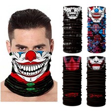 Summer UV Protection Ghost Skull Balaclava Bandana Sports Neck Gaiter Scarf Mask