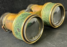 Vintage Opera Binoculars Brass Green Patina Antique Style - Z#1008