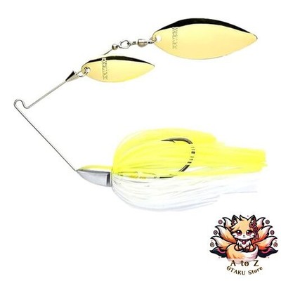 NEU Keitech T-Bone Spinnerbait Double Willow DW 3/8oz #484 Chartreuse Shad