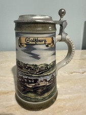 German Beer Stein With Pewter Lid-Galkburg