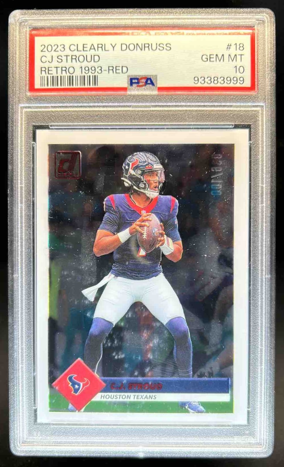 CJ Stroud Panini Clearly Donruss Clearly Retro 1993 #18 Red