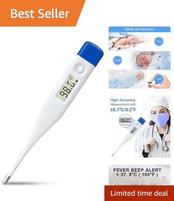 Advanced Waterproof Thermometer with Alarm - Perfect for Family Health Care