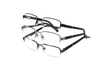 Design Optics Foster Grant Lyden Semi-Rimless Rectangular Reading Glasses 3 Pk D